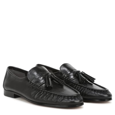 Sam Edelman Lana Tassel Loafer in Black Leather