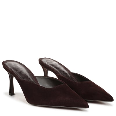 Sam Edelman Margeaux Heeled Mule in Cafe Noir Brown Suede