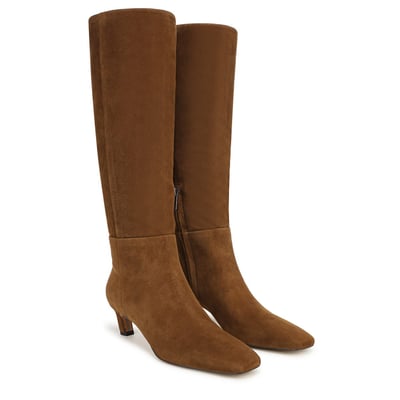 Sam Edelman Perla Knee High Boot in Warm Nutmeg Brown Suede
