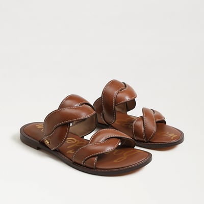 Sam Edelman Hellen Braided Slide Sandal in Cognac