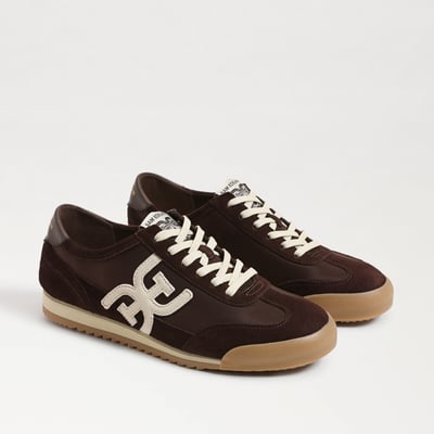 Sam Edelman Ivey Lace Up Sneaker in Noir/White