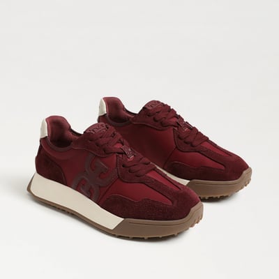 Sam Edelman Langley Lace Up Sneaker in French Burgundy