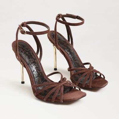 Sam Edelman Lili Stiletto Sandal in Ande Brown Suede