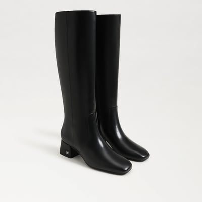 Sam Edelman Porter Knee High Boot in Black Leather