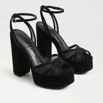 Sam Edelman Sandy Block Heel Platform Sandal in Black