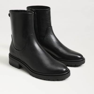 Sam Edelman Sky Ankle Boot in Black Leather