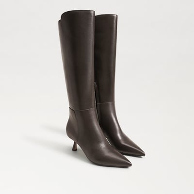 Sam Edelman Taylin Pointed Toe Knee High Boot in Chocolate Brown