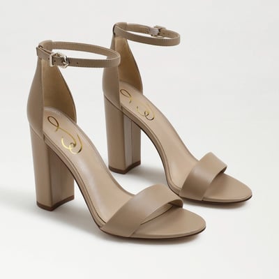 Sam Edelman Yaro Block Heel Sandal in Soft Beige