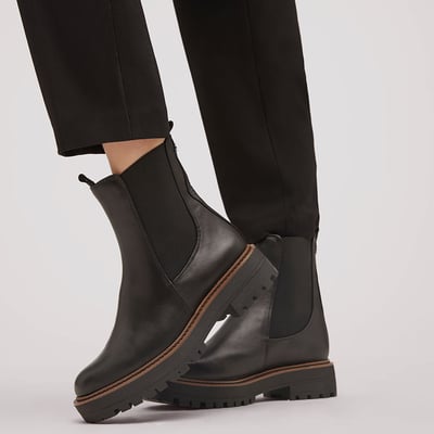 Sam Edelman Laguna Chelsea Boot in Black Leather