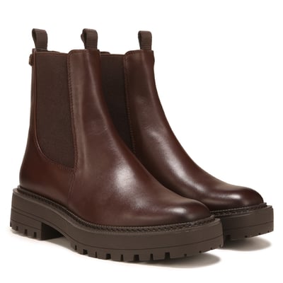 Sam Edelman Laguna Chelsea Boot in Chestnut Brown Leather