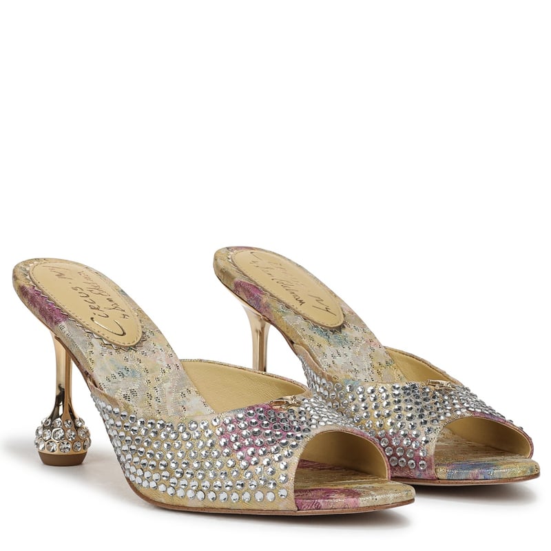 Sam Edelman Sam Edelman Circus NY Gisella Heeled Mule in Yellow Gold Multi Fabric