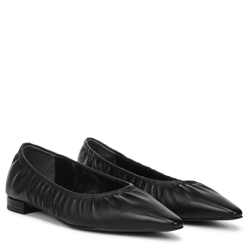Sam Edelman Sam Edelman Essex Pointed Toe Ballet Flat in Black Leather