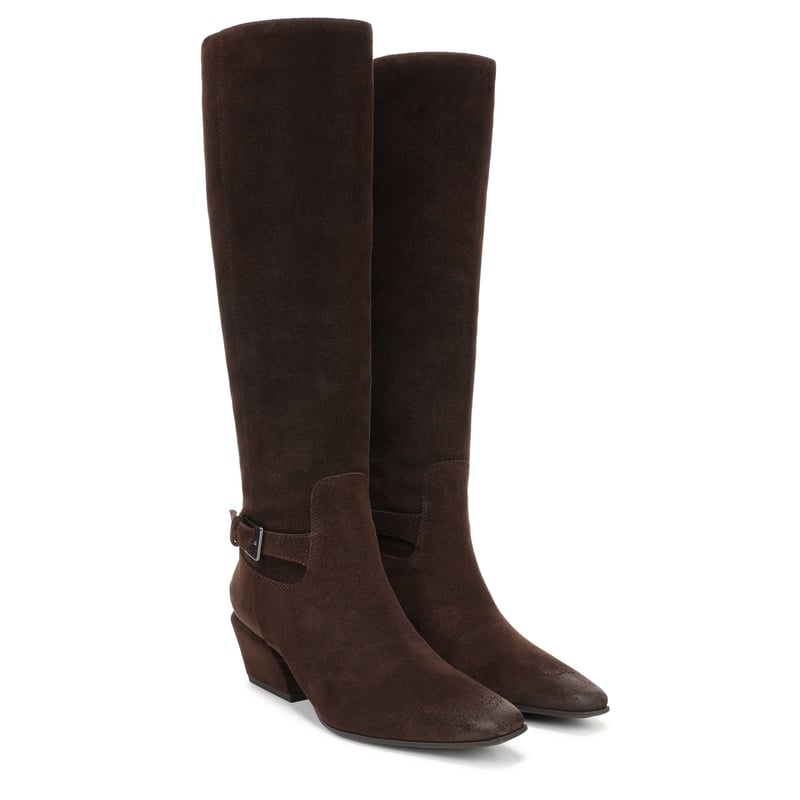 Sam Edelman Haisley Knee High Boot in Espresso Bean Brown Suede