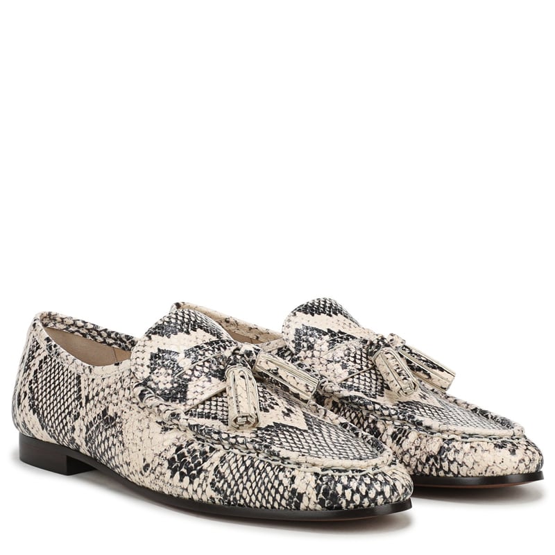 Sam Edelman Sam Edelman Lana Tassel Loafer in Snake Print Grey Leather
