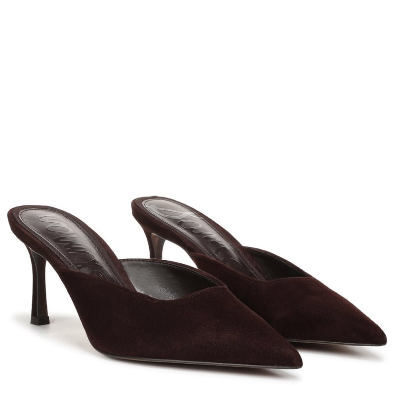 Sam Edelman Sam Edelman Margeaux Heeled Mule in Cafe Noir Brown Suede
