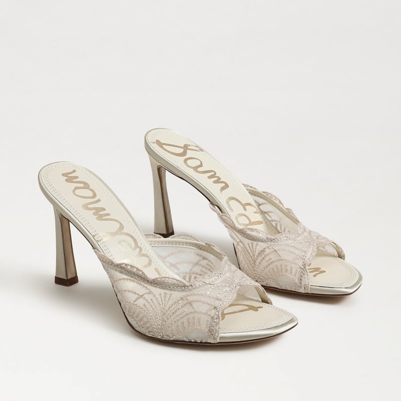 Sam Edelman Sam Edelman Iva Heeled Mule in Modern Ivory