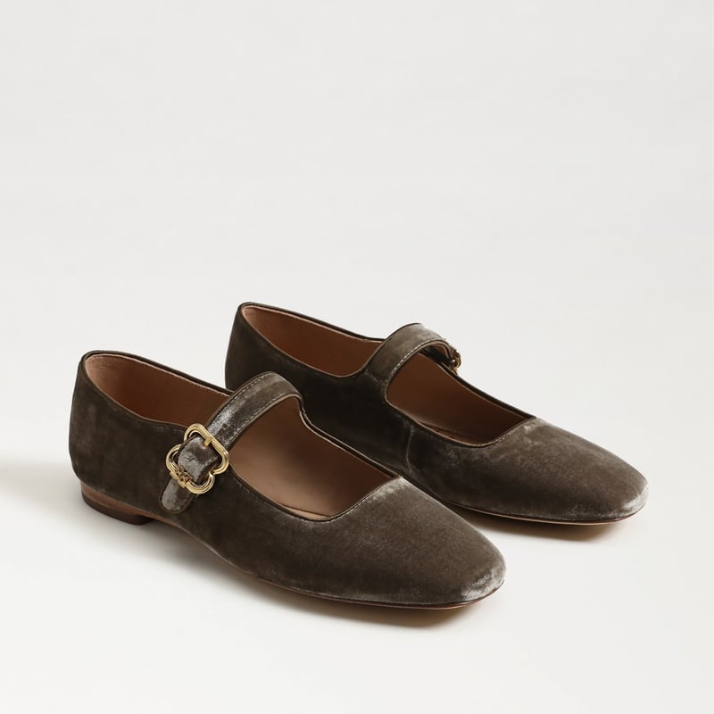 Sam Edelman Sam Edelman Michaela Mary Jane Flat in Dark Silver Sage